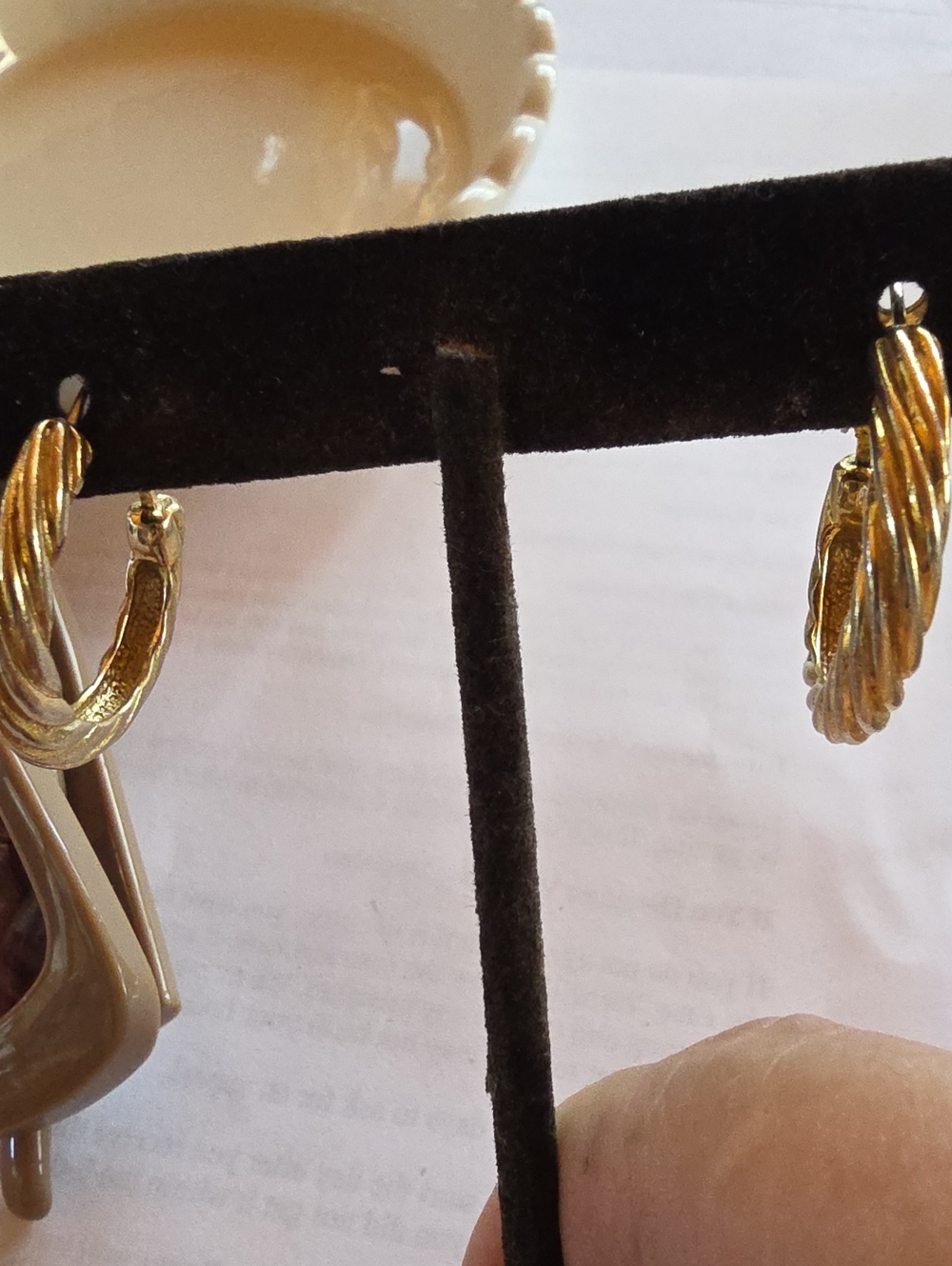 Gold-Tone Twisted Hoop Earrings - Women's Jewelry